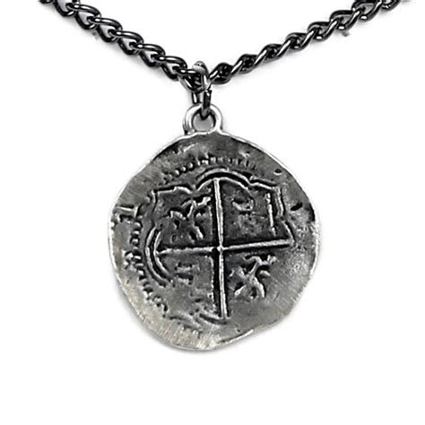 bag of fake pirate pewter coin necklace